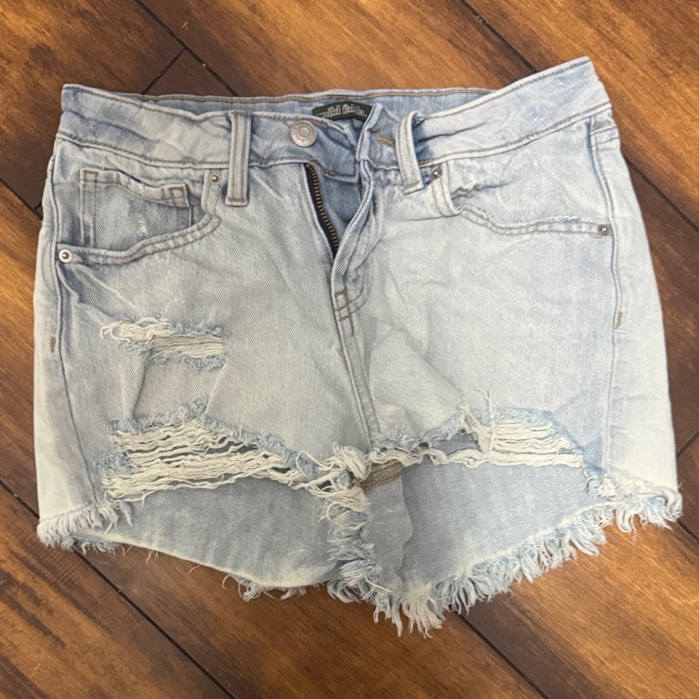 Wild Fable Light Blue Distressed Jean Shorts